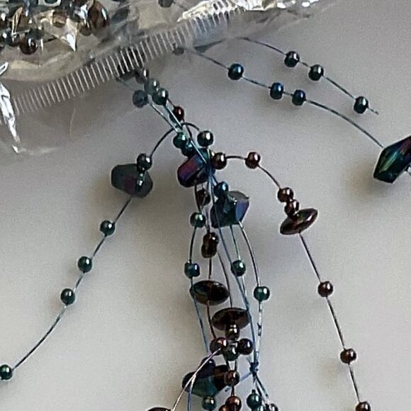 SULLIVANS IRIDESCENT BEADED GARLAND TURQIOUS AND PURPLE ORNAMENTS - Picture 8 of 16